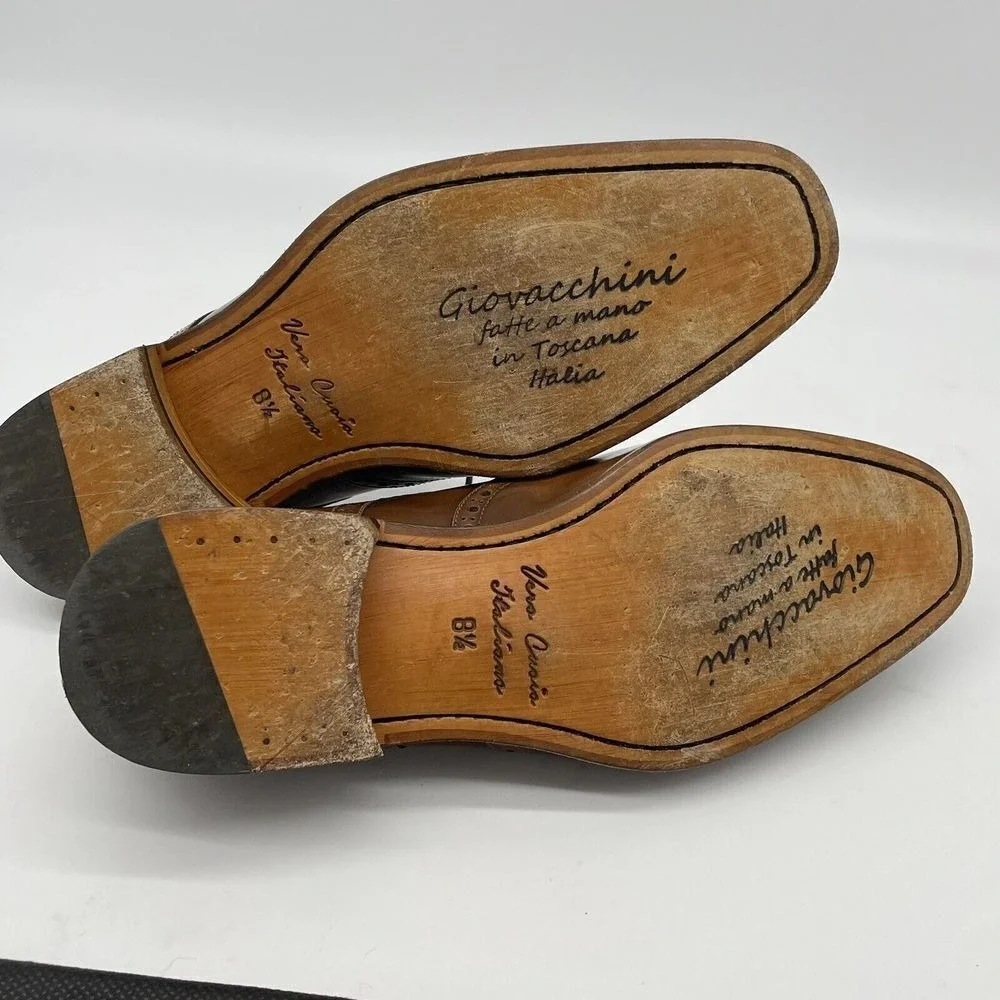 Giovacchini Sammy‎ Wingtip Oxford Derby Men's Size 8.5 Dress Shoes